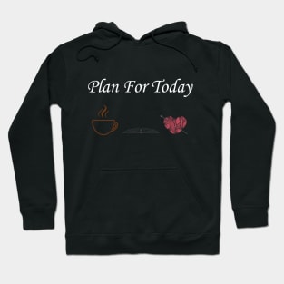 funny Plan For Today, Knitting Hoodie